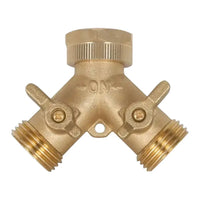 Garden Y Shaped Copper 57-3 Stainless Steel Water Hose Connectors 2 Way Pipe Fitting Smooth Forged Technics OEM Customized