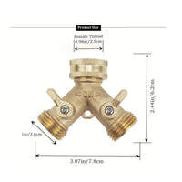 Garden Y Shaped Copper 57-3 Stainless Steel Water Hose Connectors 2 Way Pipe Fitting Smooth Forged Technics OEM Customized