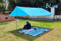 4x4m 4x3m 3x3m Awning Waterproof Tarp Tent Shade Ultralight Garden Canopy Sunshade Outdoor Camping Tourist Beach Sun Shelter