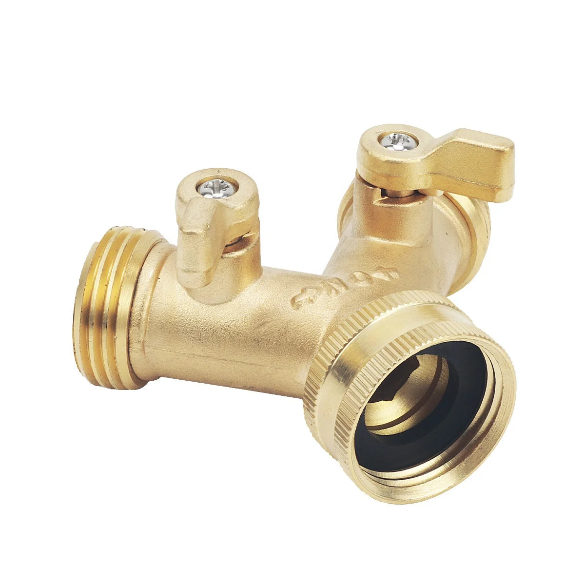 Garden Y Shaped Copper 57-3 Stainless Steel Water Hose Connectors 2 Way Pipe Fitting Smooth Forged Technics OEM Customized