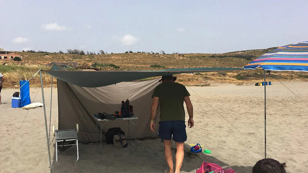 4x4m 4x3m 3x3m Awning Waterproof Tarp Tent Shade Ultralight Garden Canopy Sunshade Outdoor Camping Tourist Beach Sun Shelter