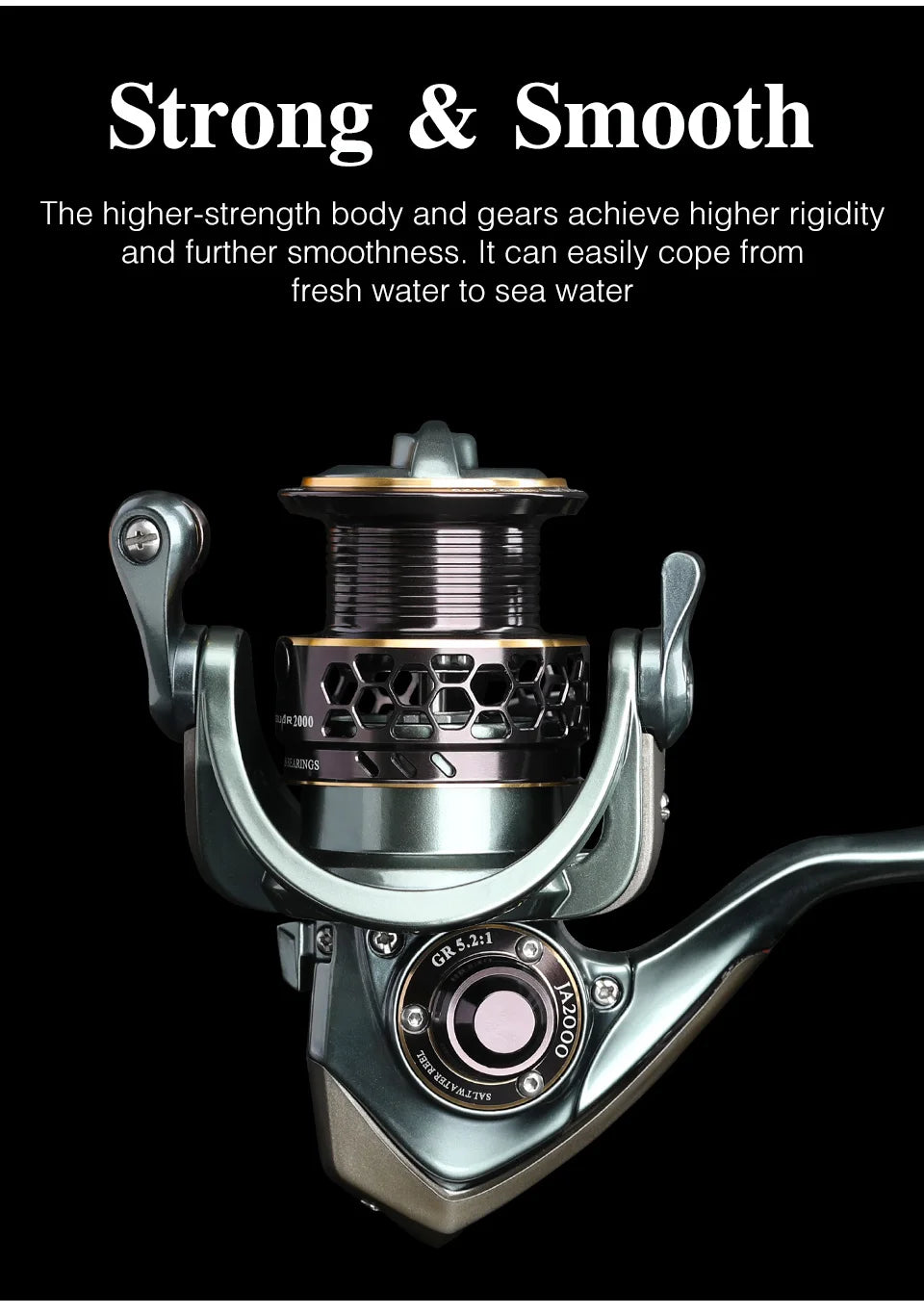 TSURINOYA Jaguar 1000 2000 3000 Long Casting Double Spool Stainless Steel Bearing  Fishing Spinning Bass Reel Saltwater