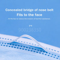 10-500pcs Disposable Adults individual package Masks Filter Meltblown Non-wove Face mask blue Breathable Protective masque mask