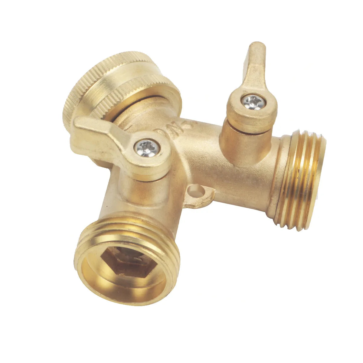 Garden Y Shaped Copper 57-3 Stainless Steel Water Hose Connectors 2 Way Pipe Fitting Smooth Forged Technics OEM Customized