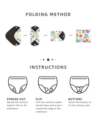 Reusable Menstrual Pads for Monthly Gaskets Women's Panties Washable Sanitary Napkin Female Hygiene Daily Towels Personal Health