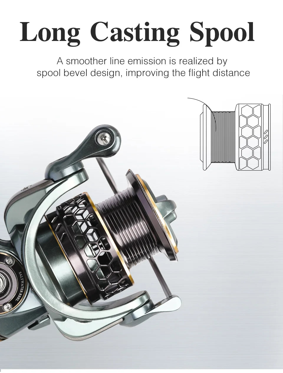 TSURINOYA Jaguar 1000 2000 3000 Long Casting Double Spool Stainless Steel Bearing  Fishing Spinning Bass Reel Saltwater