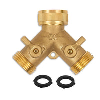 Garden Y Shaped Copper 57-3 Stainless Steel Water Hose Connectors 2 Way Pipe Fitting Smooth Forged Technics OEM Customized