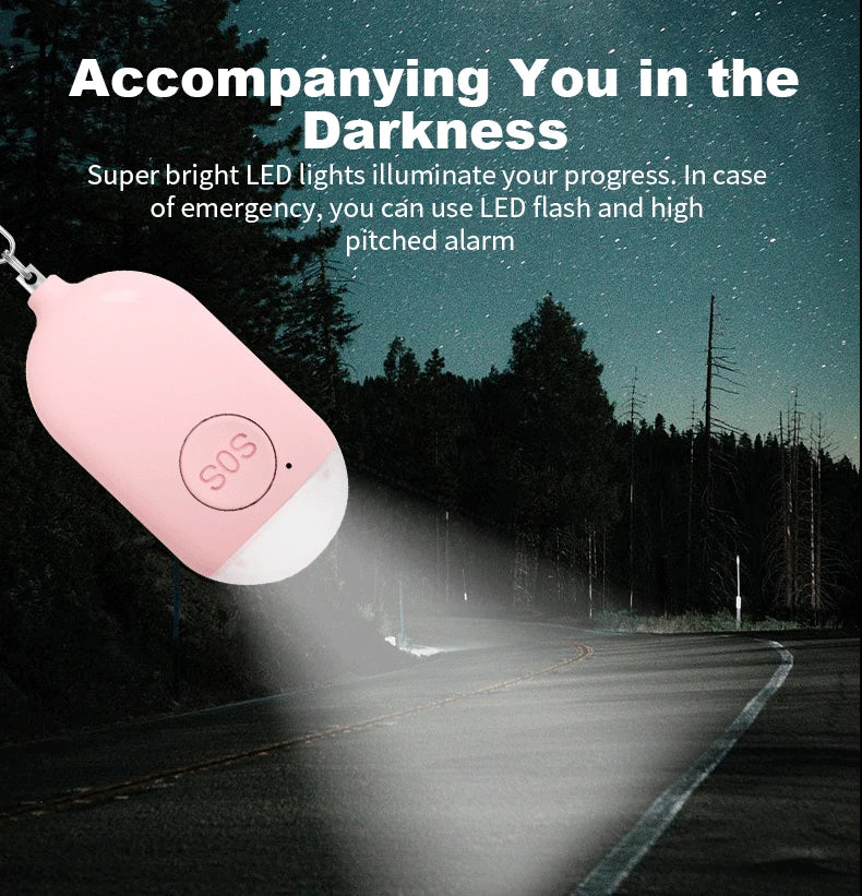 Kids Elderly Women Emergency SOS Personal Alarm Self Defense Keychain- Panic Button Or Pull Pin Alert Device 130 DB Loud Safety