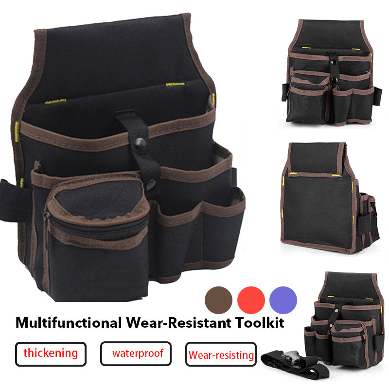 Multifunctional Tool Storage Bag Pouch Belt Hardware Electrician Toolkit Drill Waist Bag Wrench Screwdriver Tool Bags Organizer