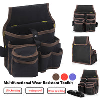 Multifunctional Tool Storage Bag Pouch Belt Hardware Electrician Toolkit Drill Waist Bag Wrench Screwdriver Tool Bags Organizer