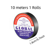 50m Heat-Resistant Black Rubber Electrical Tape - Durable, Flexible Insulating Adhesive for Industrial, Home Appliances & Mechan