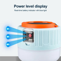 Waterproof Solar LED Camping Light Rechargeable Tent Lamp Portable Lanterns Outdoor Emergency Lights Market Energy Saving Bulb