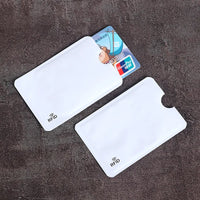 10pcs Anti-Scan Card Sleeve Credit NFC RFID Card Protector Anti-magnetic Aluminum Foil Portable Bank Card Holder