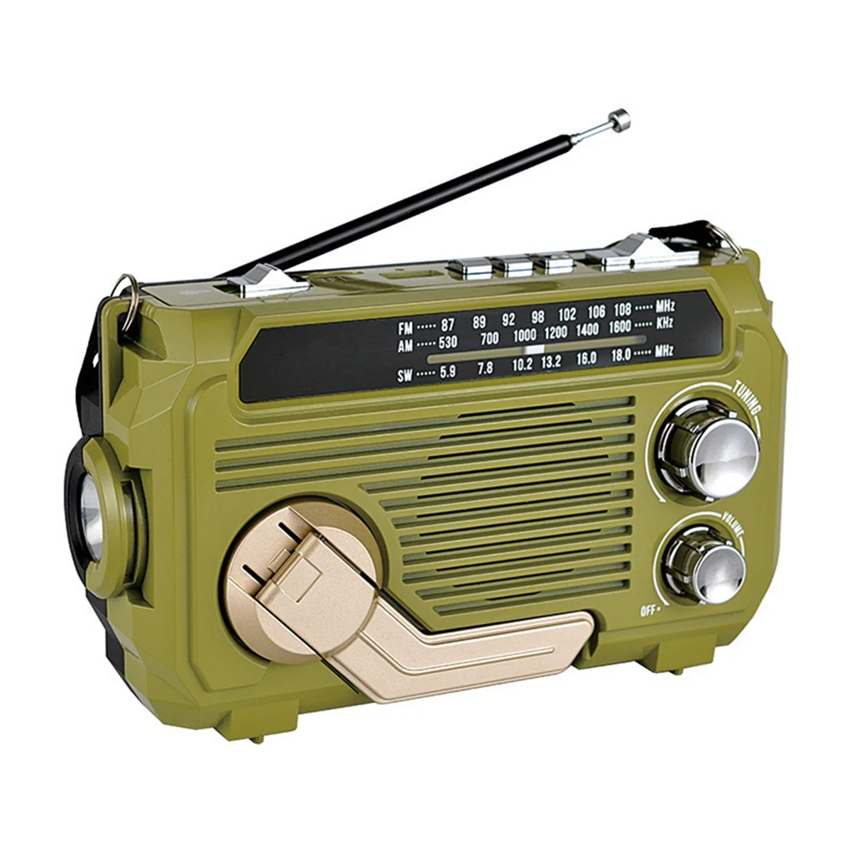 Radio Hand Crank Power Generation Solar Charging Three-Band Bluetooth Card MP3 Multifunction Play Radio - Seeds-or-Survival