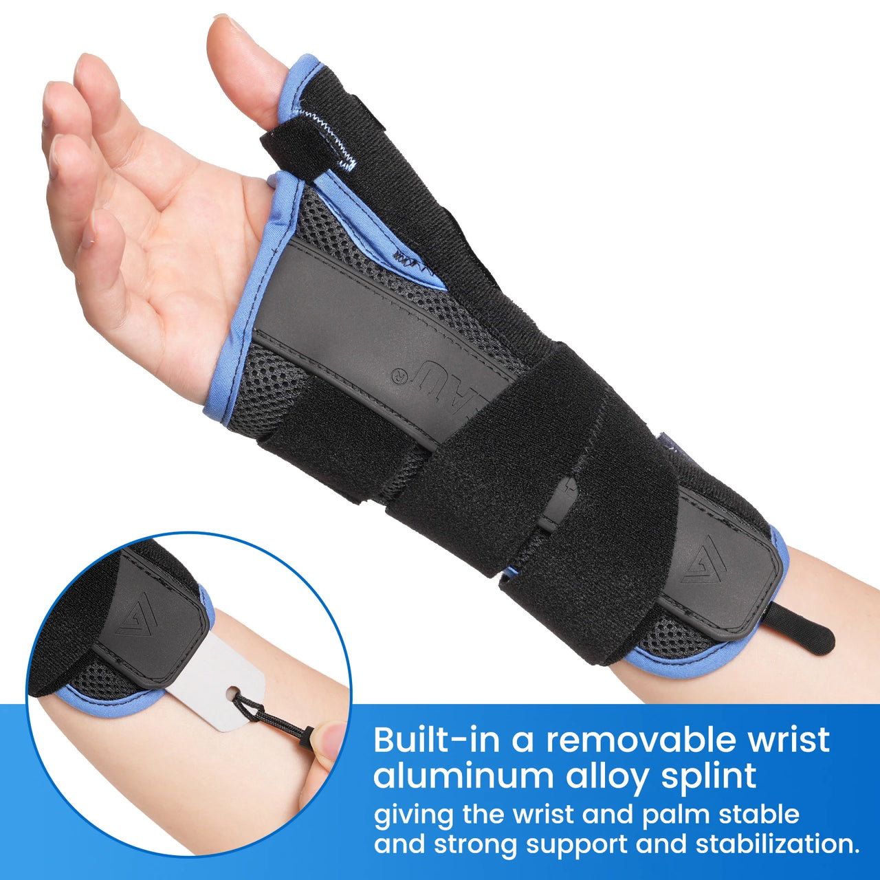VELPEAU Wrist Brace for Arthritis Pain and Sprain Stable and Breathable Wrist Splint with Thumb Support for Men and Women