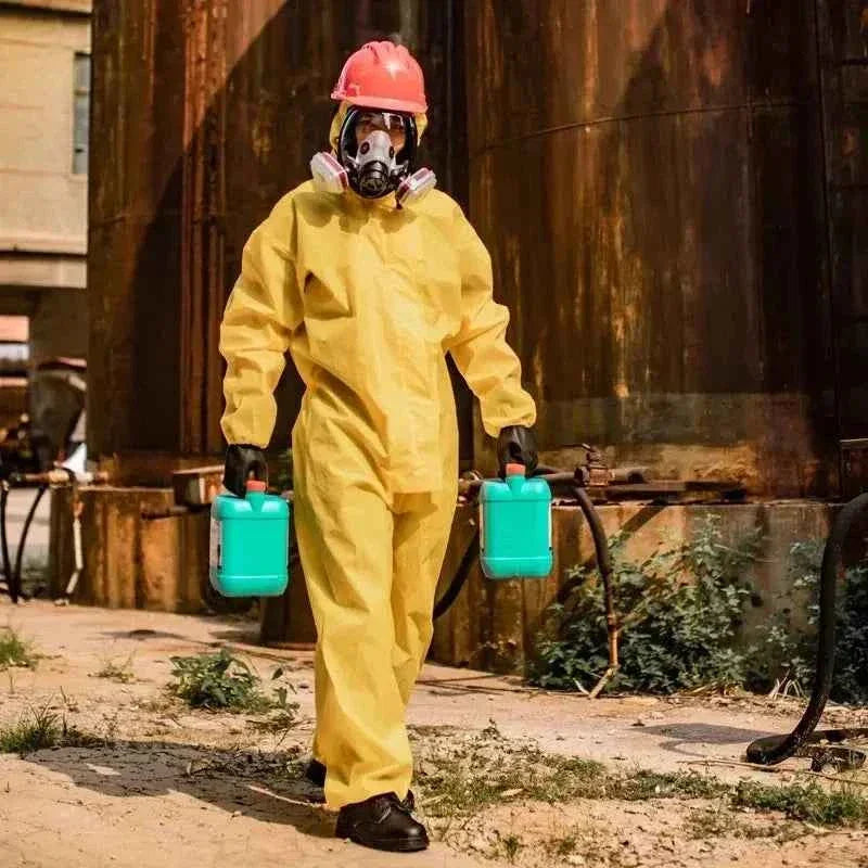 Hazardous Chemicals Liquid Proof Sulfuric Acid And Alkali Resistant Work Suit Coverall.