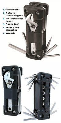 Multifunctional Combination Tool Outdoor Camping Bicycle Bike Motorcycle Multitool Wrench Screwdriver Hex Screw Driver Motor Kit