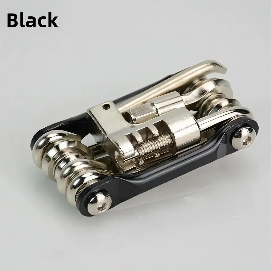 11-in-1 Bike Tool Mini Multitool Kit - Lightweight Stainless Steel Tool Wrench, Screwdriver, Chain, Hexagon Wheel Spoke