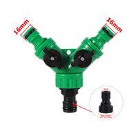 Y-type Shunt Valve Garden Irrigation System Water Splitter 2 Way Y Shape Quick Connector Water Tap Adapter Water Controller