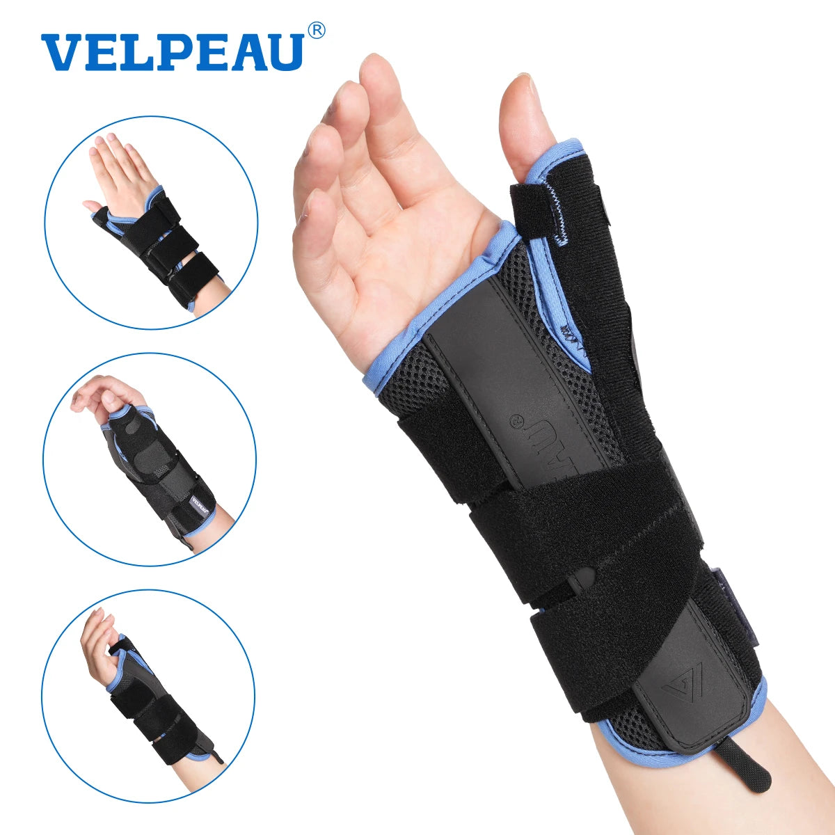 VELPEAU Wrist Brace for Arthritis Pain and Sprain Stable and Breathable Wrist Splint with Thumb Support for Men and Women