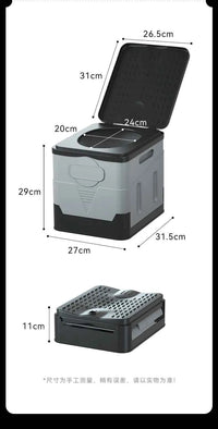 Portable Camping Foldable Toilet Collapsible Portable Potty for Camping Road Trips Emergency Car Use