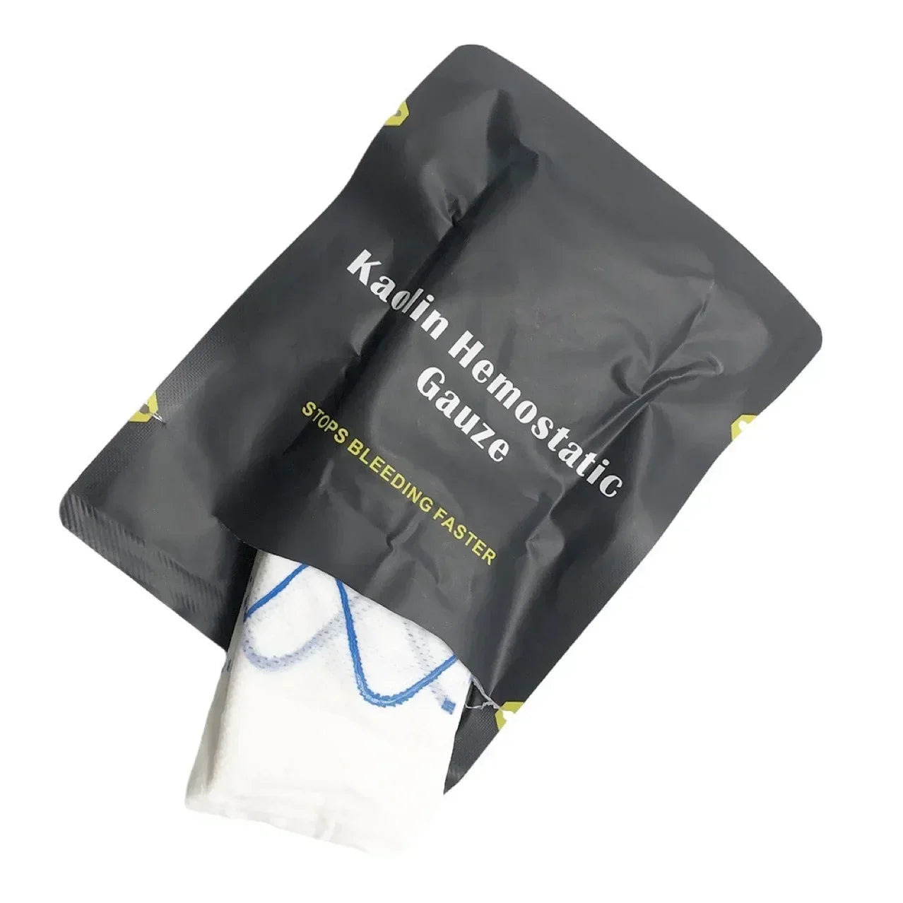 Kaolin Hemostatic Compressed Gauze Emergency Outdoor Binding Fixed Bandage First Aid Kit Bleeding Trauma Wound Dressing - Seeds-or-Survival