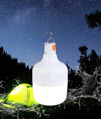 200W 80W 60W High Power LED Camping Light Rechargeable Portable Lanterns Outdoor Emergency BBQ Tent Lighting Lamp Bulb with Hook