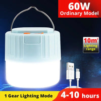 Waterproof Solar LED Camping Light Rechargeable Tent Lamp Portable Lanterns Outdoor Emergency Lights Market Energy Saving Bulb