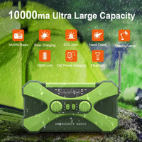 Woopker Emergency Radio 20000mAh XSY-350 FM Radio AM/WB/NOAA Weather Dual USB Rechargeable Solar SOS Alarm Power Bank Flashlight