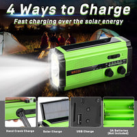 Woopker Emergency Radio 20000mAh XSY-350 FM Radio AM/WB/NOAA Weather Dual USB Rechargeable Solar SOS Alarm Power Bank Flashlight