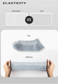 6 Pairs Breathable Men's Socks Short Ankle Elastic Solid Color Mesh High Quality Business Unisex Sokken Plus Size EU38-47