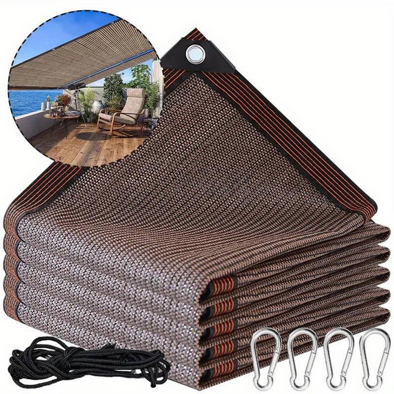 Garden Shade Cloth Durable Mesh Tarp for Plant Cover Greenhouse Chicken Coop Barn Kennel Rectangle Waterproof Brown garden tools