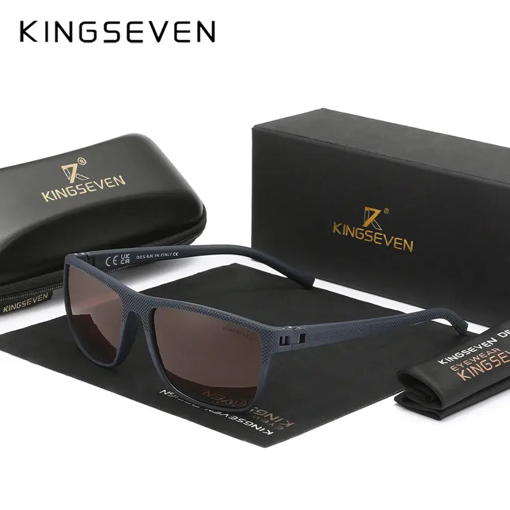 KINGSEVEN Mirror Lens Sunglasses Men Women Driving UV400 Polariz Glasses Matte Frame Male Female Fishing Causal Outdoor Eyewear - Seeds-or-Survival