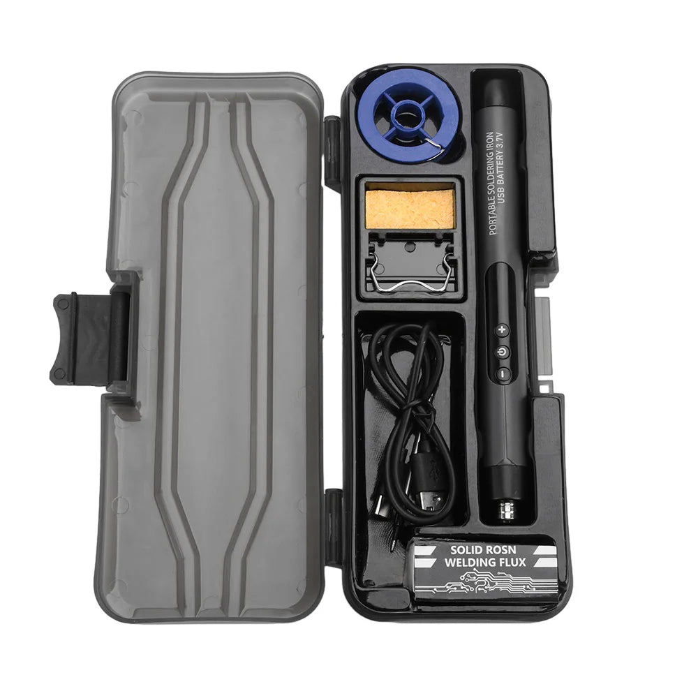 Multifunctional USB Digital Electric Soldering Iron Set Temperature300-450℃ Adjustable Type-C Interface Solder Welding Iron Tool