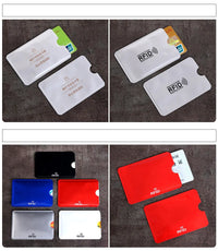 10pcs Anti-Scan Card Sleeve Credit NFC RFID Card Protector Anti-magnetic Aluminum Foil Portable Bank Card Holder