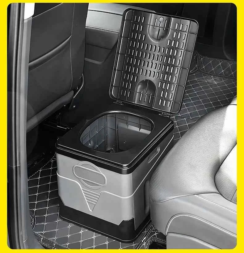 Portable Camping Foldable Toilet Collapsible Portable Potty for Camping Road Trips Emergency Car Use