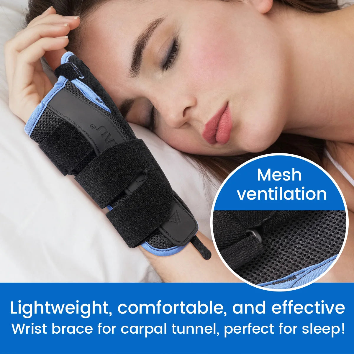 VELPEAU Wrist Brace for Arthritis Pain and Sprain Stable and Breathable Wrist Splint with Thumb Support for Men and Women