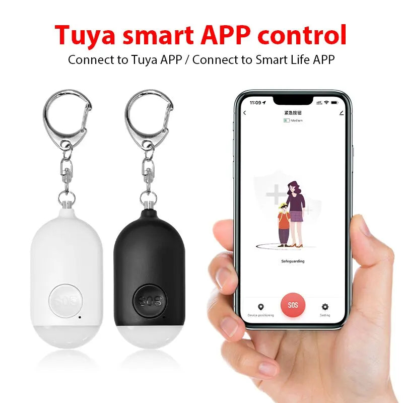 Kids Elderly Women Emergency SOS Personal Alarm Self Defense Keychain- Panic Button Or Pull Pin Alert Device 130 DB Loud Safety