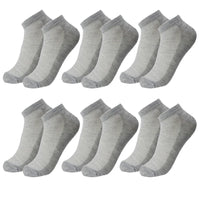 6 Pairs Breathable Men's Socks Short Ankle Elastic Solid Color Mesh High Quality Business Unisex Sokken Plus Size EU38-47