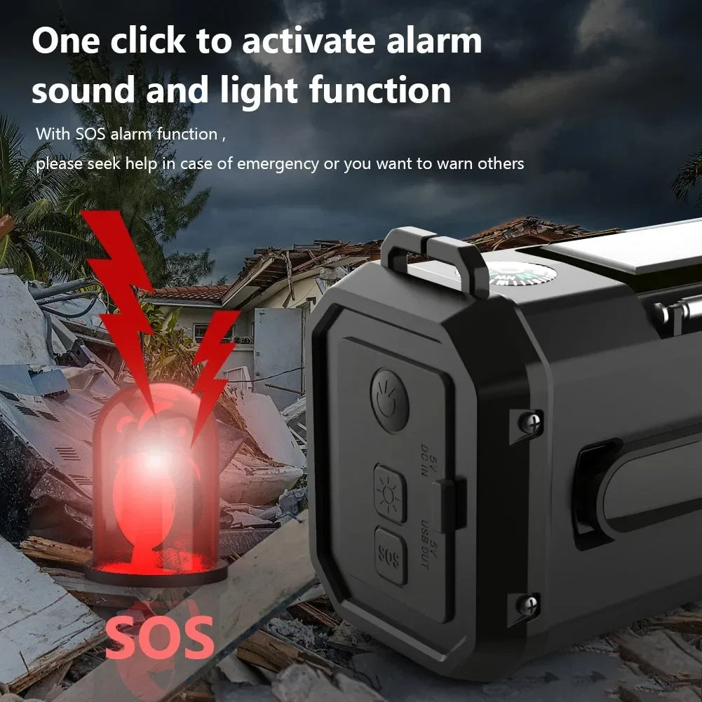 Woopker Emergency Radio 20000mAh XSY-350 FM Radio AM/WB/NOAA Weather Dual USB Rechargeable Solar SOS Alarm Power Bank Flashlight