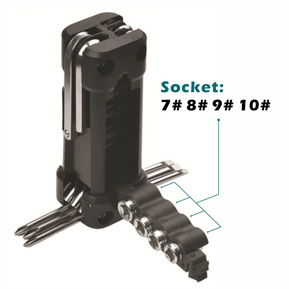 Multifunctional Combination Tool Outdoor Camping Bicycle Bike Motorcycle Multitool Wrench Screwdriver Hex Screw Driver Motor Kit