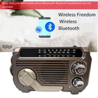 Radio Hand Crank Power Generation Solar Charging Three-Band Bluetooth Card MP3 Multifunction Play Radio - Seeds-or-Survival