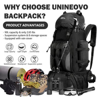 90L Waterproof Hiking Backpack Camping Rucksack Large Capacity Travel Outdoor Sports Bag for Trekking Camping Equipment - Seeds-or-Survival