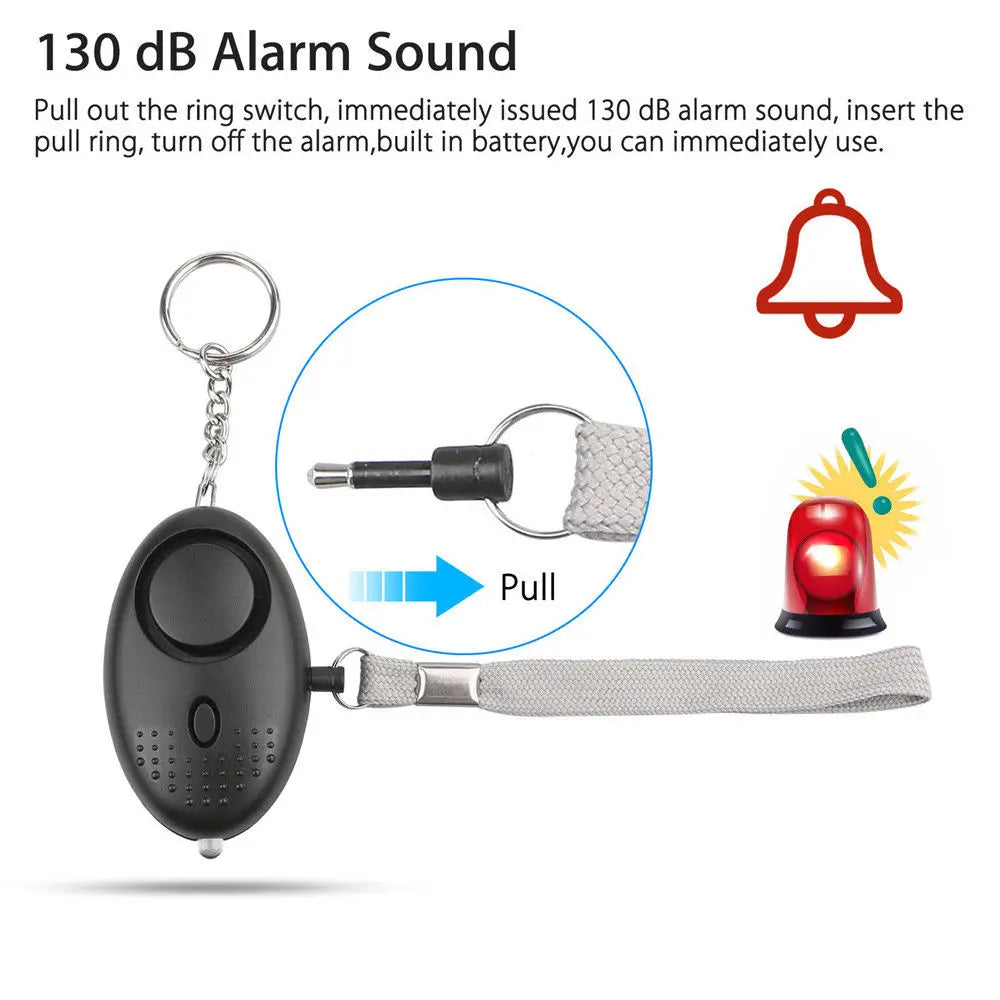 130db Self Defense Alarm Personal Defense Siren Anti-attack Security for Women Kids Personal Security Loud Alert Attack Panic - Seeds-or-Survival
