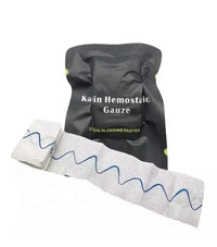 Kaolin Hemostatic Compressed Gauze Emergency Outdoor Binding Fixed Bandage First Aid Kit Bleeding Trauma Wound Dressing - Seeds-or-Survival