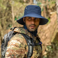 Waterproof Fisherman Hat Outdoor Summer Sun Anti UV Protection Breathable Mesh Camping Hiking Mountaineering Caps Mens Women
