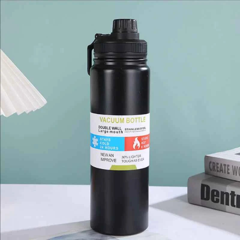 Hydration Flask with  Lid - Stainless Steel, Double Walled & Vacuum Insulated Water Bottle - Camping & Hiking - Leak Proof & BPA
