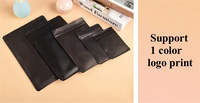 100PCS Matte Black Aluminum Foil Ziplock Packaging Bag DIY Matcha Snack Coffee Sugar Beaf Biscuit Candy Tea Gift Storage Pouches