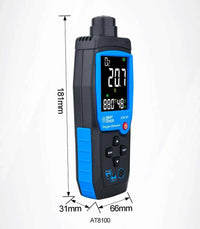 Digital Oxygen Meter O2 Gas Detector Sound Light Alarm Gas Monitor Air Quality Meter with Temperature LCD Display