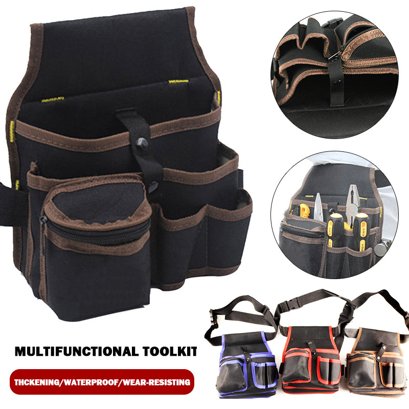 Multifunctional Tool Storage Bag Pouch Belt Hardware Electrician Toolkit Drill Waist Bag Wrench Screwdriver Tool Bags Organizer
